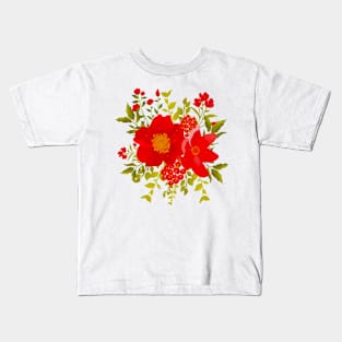 Red flowers for you Kids T-Shirt